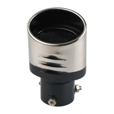 Immagine di Coda Silenziatore Universale Ovale In Acciaio Inox ID 60mm Auto Tubo Di Scarico Marmitta Ugello Terminale Cintura Rete Dritto Punta