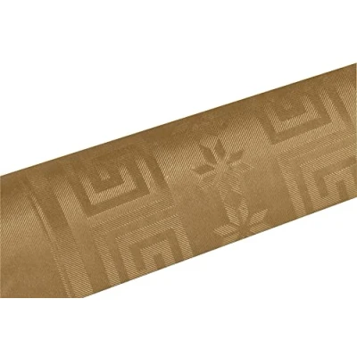 Immagine di Pro Nappe Rif. R480657I 12 tovaglie usa e getta in Carta damascata rotolo lunghezza 6 m x larghezza 1,20 Metallizzata oro dal motivo universale chic classico