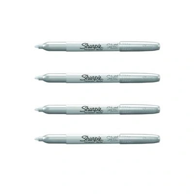 Immagine di Sharpie Pennarello indelebile Argento metallizzato Confezione da 4 pezzi