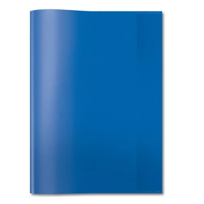 Immagine di Herma 7493, copertina per quaderni trasparente, formato A4, in plastica resistente e lavabile, scuola, confezione da 10, colore blu