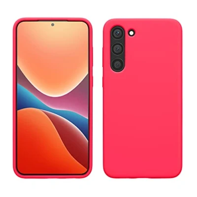 Immagine di kwmobile Cover per Samsung Galaxy S23 Plus Custodia Back Case Smartphone in Silicone TPU Protezione Gommata rosa shocking