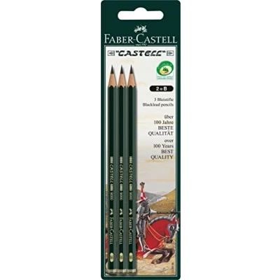 Immagine di Faber Castell 110998 Matite 9000, 3 pezzi, gradi di durezza: B, colore fusto: Verde