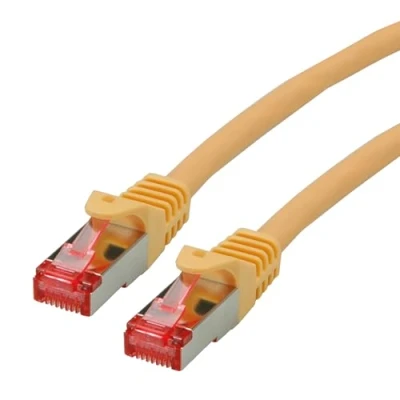 Immagine di Roline 21.15.2625 RJ45 cavo di rete, patch CAT 6 S/FTP 5.00 m Giallo doppia schermatura, Privo alogeni, Ritardante fiamma 1 pz.