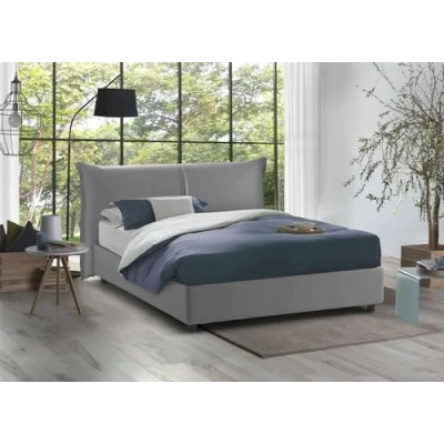 Immagine di Talamo Italia Letto Simona Matrimoniale con Contenitore, Apertura Frontale, Materasso in Memory Incluso, cm 205 x 175 h95, Grigio