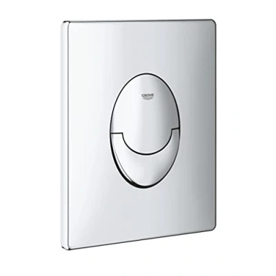 Immagine di Grohe 38505P00 Skate Air Piastra di Azionamento WC, Doppio Scarico, Installazione Verticale, Cromo Satinato