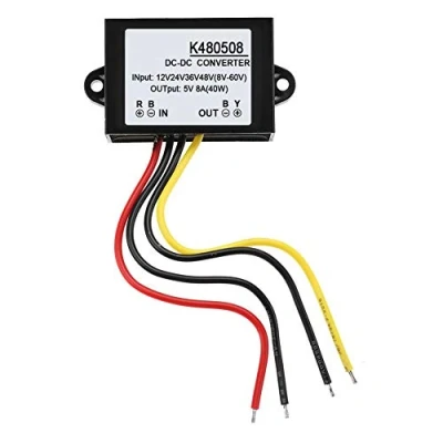 Immagine di Convertitore DC DC, Auto Display a LED di Alimentazione 12V/24V/36V/48V 5 V 8A DC/DC Converter Module 40W,
