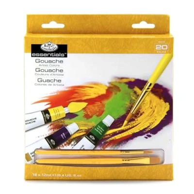 Immagine di Royal &amp; Langnickel GOU18 colori gouache, 12 ml, 18 pezzi, assortiti
