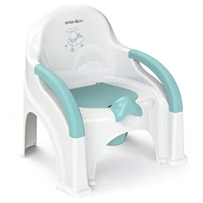 Immagine di BABYLON Vasino per bambini con coperchio Premier anti scivolo wc, colore: Bianco