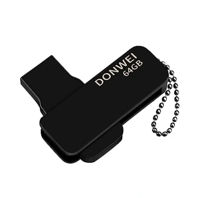 Immagine di Chiavette USB 64 gb,USB 2.0 PenDrive Memoria Stick Pennetta Flash Drive con Cap per PC, Notebook, Laptop (Nero)