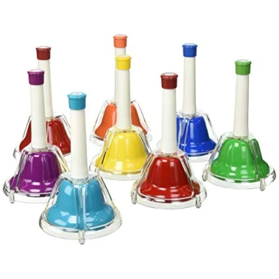 Immagine di Percussion Workshop CB8 Campanelle manuali, 8 pezzi, multicolore