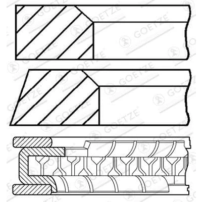 Immagine di GOETZE ENGINE 08 784607 00 Kit Fasce Elastiche 81,8 0,5
