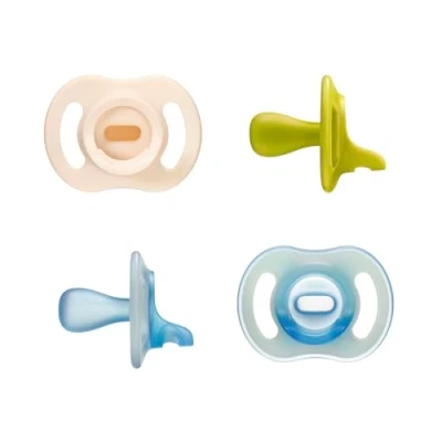 Immagine di Tommee Tippee Succhietti light Giorno e Notte, design monopezzo in silicone, sensazione di morbidezza sulla pelle 6 18 mesi, Confezione da 4 pezzi