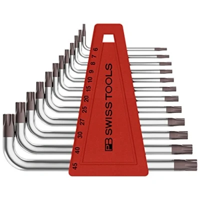 Immagine di pb Swiss Tools 410.h6 45 breve Torx© Key l wrench set (t6 t45)