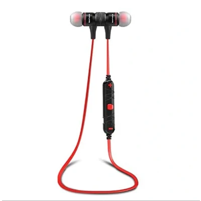 Immagine di Cuffie Bluetooth V4.1 Migliori Auricolari Magnetici Intelligenti Microfono Stereo in Ear Noise Cancelling (ROSSO)