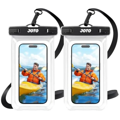 Immagine di JOTO Custodia Impermeabile Smartphone 30M/IPX8, Universale Cover Subacquea per iPhone 15 14 13 12 11 Pro Max Plus XS XR X 8 Galaxy S23 S22 S21 S20 Fino a 7&quot; 2 Pezzi