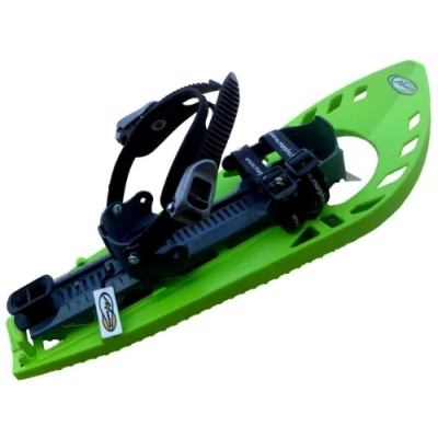Immagine di Morpho Schneeschuhe Supertrimmy Light Snowshoe Pair Double Buckle Snowboard Type Ankle Strap with No Pad, Ciaspole Unisex, Grigio/Verde, S