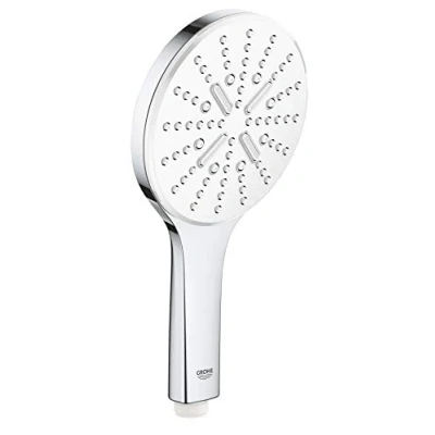Immagine di Grohe Rainshower 130 SmartActive 26574LS0 Soffione Doccia a 3 Getti, Ecojoy Portata Limitata 9,5l/min, No Supporto, Bianco Rotondo, mm, 1 Pezzo