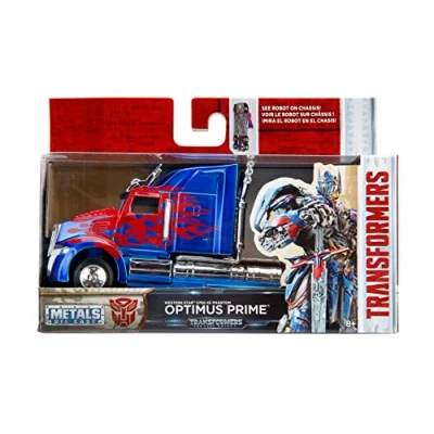 Immagine di Jada Toys Transformers T5 Optimus Prime, Western Star 5700 Ex Phantom, auto giocattolo in Die cast, scala 1:32, blu/rosso