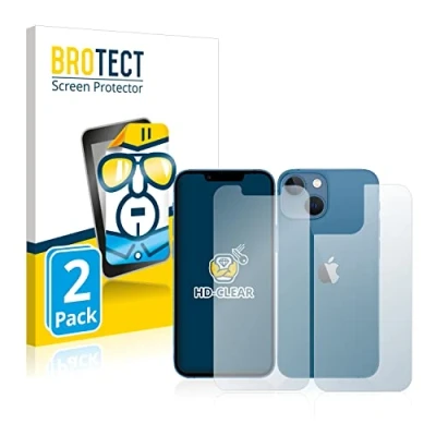 Immagine di brotect Pellicola Protettiva per Apple iPhone 13 mini (Fronte+Retro) Protezione Schermo (2 Pezzi) [Trasparente, Anti Impronte]