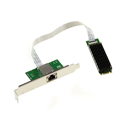 Immagine di KALEA INFORMATIQUE Scheda controller di rete M2 PCIe B+M to RJ45 10G LAN 10 Gigabit Ethernet con chipset Aquantia AQC107