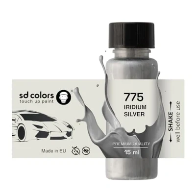 Immagine di SD COLORS IRIDIUM SILVER 775/9775 Vernice per ritocchi, 15 ML, riparazione graffi e scheggiature