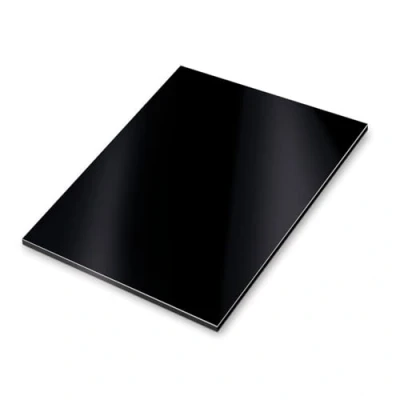 Immagine di Pannello composito in alluminio nero, 15 x 20 cm, resistente alle intemperie, alluminio, per modellismo, fiere, segnaletica I az_140