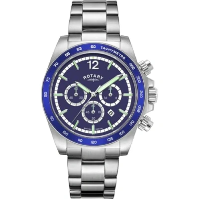 Immagine di Rotary, Orologio da polso, GB05440/05 Henley Cronografo 41mm 10ATM, Argento, (Cronografo, 41 mm)