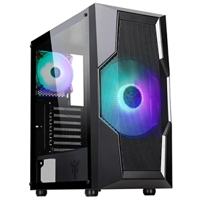 Immagine di Itek Case OXYGEN Gaming Middle Tower, 20 cm e 12 ARGB Fan, USB3, Pannello Laterale in Vetro Temperato