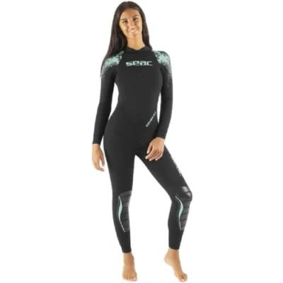 Immagine di SEAC Cover Lady 5 mm, Muta da Sub monopezzo in Neoprene per Immersione Subacquea, Nero, XXL
