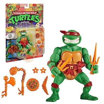 Immagine di Tartarughe Ninja, statuetta snodata 10 cm, figura classica di raffaello, giocattolo per bambini dai 4 anni, T00013