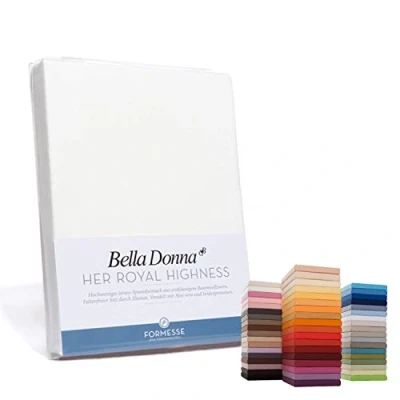 Immagine di Formesse Bella Donna Lenzuolo con angoli elasticizzati, in jersey bianco, dimensioni: 180 x 200 cm 220