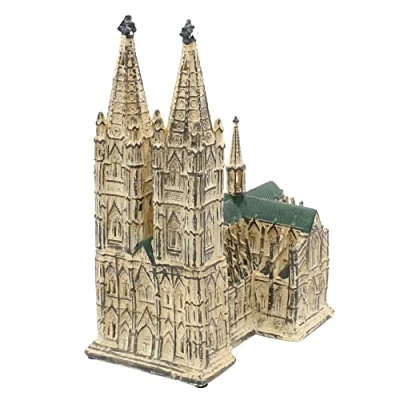 Immagine di Dekohelden24 Portacandela antivento Chiesa Cattedrale di Colonia in porcellana, L x P ca. 24 16 26 cm