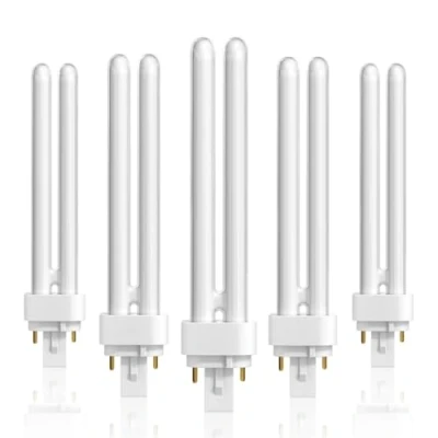 Immagine di HeatingLux 26W G24d 3 Lampadine PLC Tubo, 2 Stilo, Luce bianca 6500K Lampada CFL, 1600LM, Lampade fluorescenti compatte, Non dimmerabile, Confezione da 5
