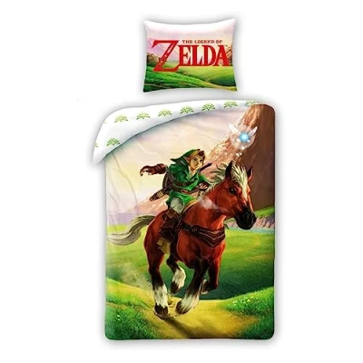 Immagine di Halantex Set Letto THE LEGEND OF ZELDA Copripiumino Reversibile 140x200cm e Federa 70x90cm Multicolore 100% Cotone
