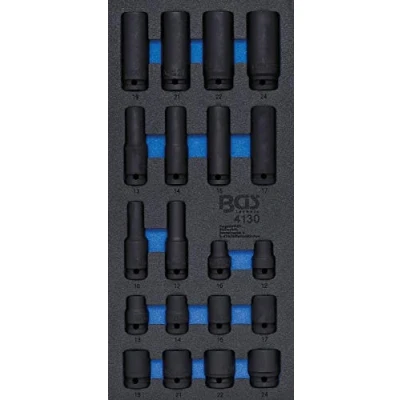 Immagine di Bandeja para carro 1/3: Llaves de vaso impacto hexagonal 12,5 mm (1/2&quot;) 10 24 20 piezas