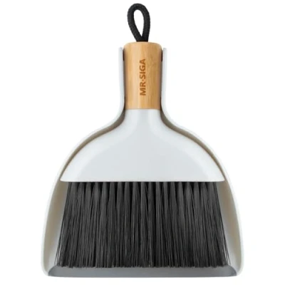 Immagine di MR.SIGA Mini paletta e set di spazzole, spazzola per la pulizia portatile combinazione con manico in bambù, 1