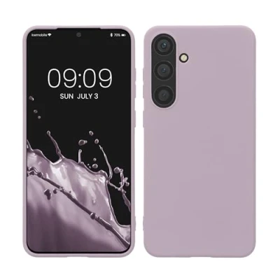 Immagine di kwmobile Custodia Compatibile con Samsung Galaxy S24 Plus Cover Back Case per Caricatore Wireless Antiurto e Flessibile in Silicone TPU lavanda