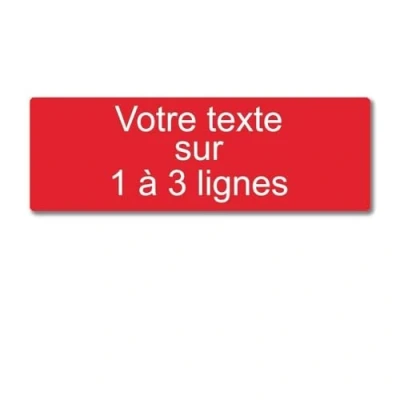 Immagine di Mygoodprice Targhetta con incisione personalizzata da 1 a 3 righe, 30 x 10 cm, autoadesiva, rosso