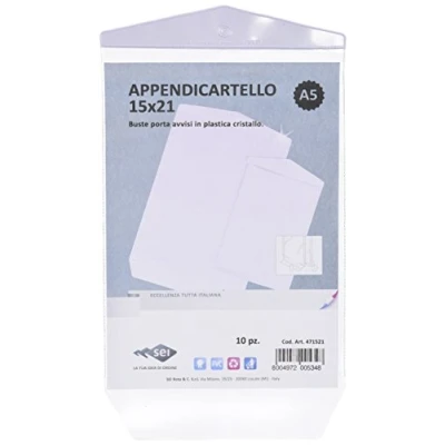 Immagine di SEI ROTA CF10BUSTE TRASP APPENDICART A5