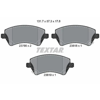 Immagine di TEXTAR 2376601 Kit pastiglie freno con segnalatore acustico usura TOYOTA: Corolla IX Hatchback, Station Wagon, Sedan