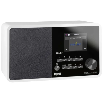 Immagine di Imperial DABMAN i150 Radio Internet da tavolo Internet, DAB+, FM USB, WLAN, LAN, Internetradio Bianco