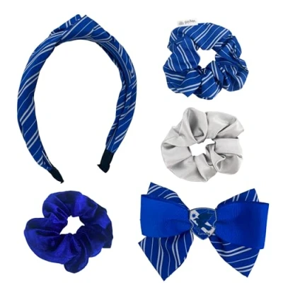 Immagine di Harry Potter Accessori per Capelli Ragazze, Design Corvonero, Include Elastici Capelli, Fermaglio e Fascia Regalo di Hogwarts Blu