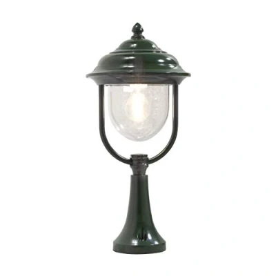 Immagine di Konstsmide 7224 600 Parma Lampioncino con piedistallo in Alluminio Laccato, 24 x 54 cm (Larghezza profondità Altezza), 1 75 W, IP43, Colore: Verde