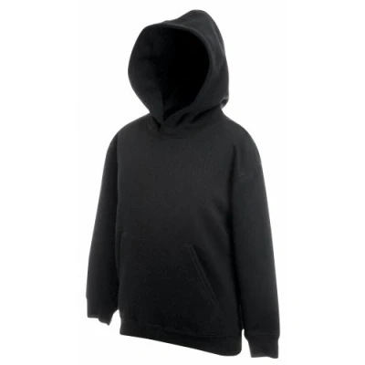 Immagine di Fruit of the Loom Felpa Unisex con Cappuccio Classica Bambini (12 13 Anni) (Nero)