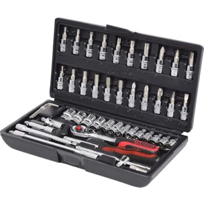 Immagine di KS TOOLS 918.0648 Set bussole 48 Esagonale Acciaio al cromo vanadio 1/4 con funzionalità cricco