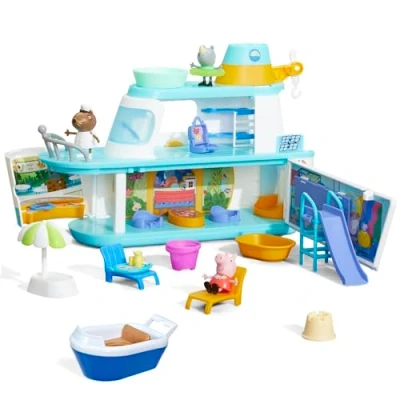 Immagine di Peppa Pig La crociera, playset 17 pezzi, giocattoli per età prescolare, dai 3 anni in su