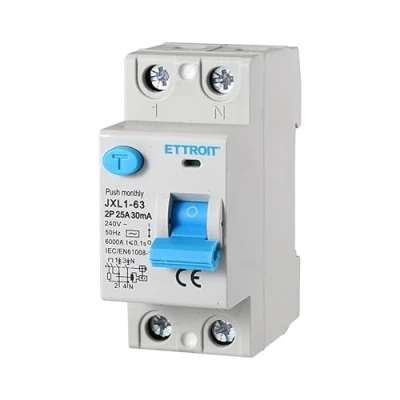 Immagine di Interruttore Differenziale Puro 25A 2 poli 2P 220V 6kA 30mA Moduli DIN, RCCB C25