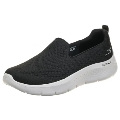 Immagine di Skechers, Go Walk Flex Ocean Tramonto Donna, Tessuto Nero con Finiture Bianche, 39.5 EU