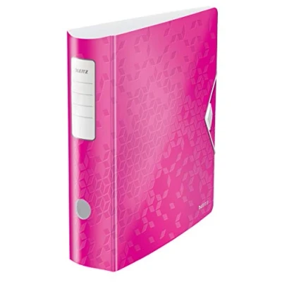 Immagine di Leitz Raccoglitore 1106 Active WOW DIN A4 Larghezza dorso: 82 mm Rosa (Metallizzato) 2 archetti 00 23