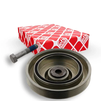 Immagine di febi BILSTEIN 33809 Puleggia Albero Motore 6PK 153 5 con bullone/vite Plus PEUGEOT: 206 Hatchback, Partner I Combispace